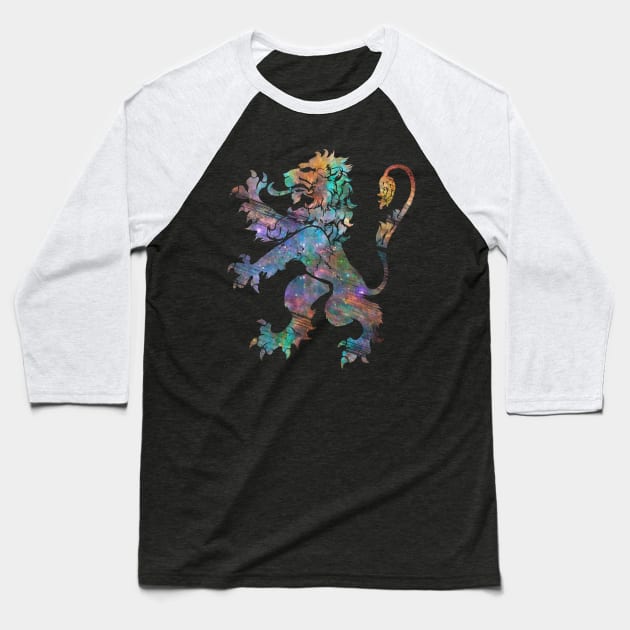 Cosmic Lion Rampant Baseball T-Shirt by GAz